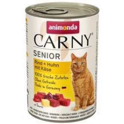 ANIMONDA CARNY SENIOR WOŁOWINA + KURCZAK + SER PUSZKA 400G